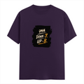 Male Classic Crew T-Shirt | Men's Regular Fit | 180 GSM Bio-Washed Cotton | Pre-Shrunk, Double-Stitched | Personalized | Typography | Motivation | Everyday | Empowering | Fall Seven, Rise Eight - front - Purple - mockup 1