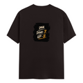 Male Classic Crew T-Shirt | Men's Regular Fit | 180 GSM Bio-Washed Cotton | Pre-Shrunk, Double-Stitched | Personalized | Typography | Motivation | Everyday | Empowering | Fall Seven, Rise Eight - back - Coffee Brown - mockup 2