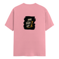 Male Classic Crew T-Shirt | Men's Regular Fit | 180 GSM Bio-Washed Cotton | Pre-Shrunk, Double-Stitched | Personalized | Typography | Motivation | Everyday | Empowering | Fall Seven, Rise Eight - back - Flamingo - mockup 2