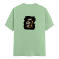 Male Classic Crew T-Shirt | Men's Regular Fit | 180 GSM Bio-Washed Cotton | Pre-Shrunk, Double-Stitched | Personalized | Typography | Motivation | Everyday | Empowering | Fall Seven, Rise Eight - back - Jade - mockup 2