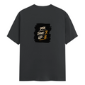 Male Classic Crew T-Shirt | Men's Regular Fit | 180 GSM Bio-Washed Cotton | Pre-Shrunk, Double-Stitched | Personalized | Typography | Motivation | Everyday | Empowering | Fall Seven, Rise Eight - back - Steel Grey - mockup 2