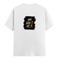Male Classic Crew T-Shirt | Men's Regular Fit | 180 GSM Bio-Washed Cotton | Pre-Shrunk, Double-Stitched | Personalized | Typography | Motivation | Everyday | Empowering | Fall Seven, Rise Eight - back - White - mockup 2