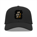 Baseball Ottoman Cap | Universal Fit, Adjustable | Ottoman Fabric | Structured, Lightweight, Breathable | Unisex | Personalized | Typography | Motivation | Everyday | Empowering | Fall Seven, Rise Eight - front - Black - mockup 1