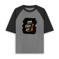 Unisex Oversized Raglan T-Shirt | Oversized Fit | 100% Bio-Washed Cotton | Ready | Two-Tone Design | Rib Neck | Unisex Adult | Personalized | Typography | Motivation | Everyday | Empowering | Fall Seven, Rise Eight - front - mockup 1