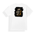 Unisex Dry Fit T-Shirt | Regular Fit | Micro Polyester | Quick-Dry | Wrinkle Resistant | Unisex | Personalized | Typography | Motivation | Everyday | Empowering | Fall Seven, Rise Eight - back - mockup 2