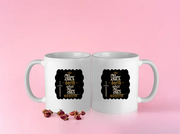 Color Coffee Mug | 11 oz | Ceramic | Fade-Proof | Unisex | Personalized | Typography | Royalty | Power | Everyday | Empowering | The Crowned Warrior