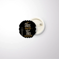 Pin Button Badge | Glossy Finish | Rust-Free Metal | Pin Attached | Unisex | Personalized | Typography | Royalty | Power | Everyday | Empowering | The Crowned Warrior - front_32mm - 32mm - White - mockup 1