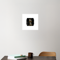 Acrylic Poster | Glossy 3mm Acrylic | Stick-On Wall Decor | Frameless | Unisex | Personalized | Typography | Royalty | Power | Everyday | Empowering | The Crowned Warrior - front - 8x8Inc - White - mockup 1