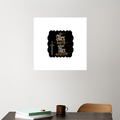 Acrylic Poster | Glossy 3mm Acrylic | Stick-On Wall Decor | Frameless | Unisex | Personalized | Typography | Royalty | Power | Everyday | Empowering | The Crowned Warrior - front_4 - 16x16In - White - mockup 4