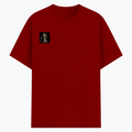Cotton Stretch T-Shirt | Unisex Fit | 95% Cotton 5% Spandex | Breathable Flexible Durable | Adults | Personalized | Typography | Royalty | Power | Everyday | Empowering | The Crowned Warrior - right pocket - Red - mockup 4