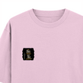 Oversized Classic T-Shirt | Unisex Relaxed Fit | 100% Super-Combed Cotton | Pre-Shrunk, Double-Stitched | Adults | Personalized | Typography | Royalty | Power | Everyday | Empowering | The Crowned Warrior - left pocket - Light Baby Pink - mockup 3