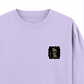 Oversized Classic T-Shirt | Unisex Relaxed Fit | 100% Super-Combed Cotton | Pre-Shrunk, Double-Stitched | Adults | Personalized | Typography | Royalty | Power | Everyday | Empowering | The Crowned Warrior - right pocket - Lavender - mockup 4