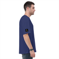 Oversized Classic T-Shirt | Unisex Relaxed Fit | 100% Super-Combed Cotton | Pre-Shrunk, Double-Stitched | Adults | Personalized | Typography | Royalty | Power | Everyday | Empowering | The Crowned Warrior - left sleeve - Royal Blue - mockup 5