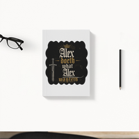 Daily Planner | 3-Month Undated | Soft-Bound | 204 Pages, Dotted Notes | Unisex Adult | Personalized | Typography | Royalty | Power | Everyday | Empowering | The Crowned Warrior