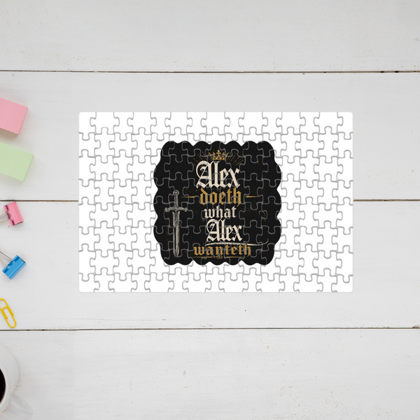 Jigsaw Puzzle | 120 Pieces A4 Size | Recycled Paper Semi-Glossy Finish | Fade-Proof Engaging Entertainment | Unisex | Personalized | Typography | Royalty | Power | Everyday | Empowering | The Crowned Warrior