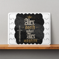 MDF Wooden Puzzle | 6x8 Inch 30 Pieces | Glossy Finish | Durable, Waterproof | Kids & Adults | Personalized | Typography | Royalty | Power | Everyday | Empowering | The Crowned Warrior