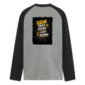 Male Raglan T-Shirt | Men's Regular Fit | 180 GSM Bio-Washed Fabric | Double Stitched, Ribbed Neck | Personalized | Typography | Overcoming Adversity | Everyday Encouragement | Empowering | Face Your Fears - back - mockup 2