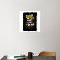 Acrylic Poster | Glossy 3mm Acrylic | Stick-On Wall Decor | Frameless | Unisex | Personalized | Typography | Overcoming Adversity | Everyday Encouragement | Empowering | Face Your Fears - front_3 - 12x12Inch - White - mockup 3
