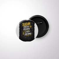 Pin Button Badge | Durable Metal | Glossy Finish | Unisex | Personalized | Typography | Overcoming Adversity | Everyday Encouragement | Empowering | Face Your Fears