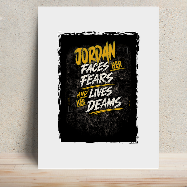 Metal Posters | 8x11.7 & 11.7x15.7 Inches | 1mm Thick Metal | Magnetic Mount | Waterproof | Glossy Finish | Home Decor | Personalized | Typography | Overcoming Adversity | Everyday Encouragement | Empowering | Face Your Fears