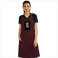 Apron | One Size Adjustable Fit | Cotton Drill Fabric | Two Pockets, Double-Stitched | Unisex Adults | Personalized | Typography | Overcoming Adversity | Everyday Encouragement | Empowering | Face Your Fears - front - Maroon - mockup 1