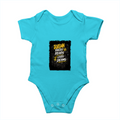 Baby Romper | 0-12 Months | 180 GSM Bio-Washed Cotton | Double-Stitched, Pre-Shrunk | Unisex | Personalized | Typography | Overcoming Adversity | Everyday Encouragement | Empowering | Face Your Fears - front - SkyBlue - mockup 1