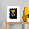 Framed Poster | Multiple Sizes | 300 GSM Art Paper | Laminated, Fade-Proof, 1-inch Frame | Unisex Home Decor | Personalized | Typography | Overcoming Adversity | Everyday Encouragement | Empowering | Face Your Fears - front_8x10In - 8x10In - mockup 2