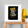 Framed Poster | Multiple Sizes | 300 GSM Art Paper | Laminated, Fade-Proof, 1-inch Frame | Unisex Home Decor | Personalized | Typography | Overcoming Adversity | Everyday Encouragement | Empowering | Face Your Fears - front_12x12In - 12x12In - mockup 5