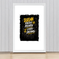 Framed Poster | Multiple Sizes | 300 GSM Art Paper | Laminated, Fade-Proof, 1-inch Frame | Unisex Home Decor | Personalized | Typography | Overcoming Adversity | Everyday Encouragement | Empowering | Face Your Fears - front_16x24In - 16x24In - mockup 10