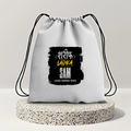 Drawstring Bag | 280 GSM | Durable Cotton | Secure Closure | Unisex | Personalized | Typography | Humor | Everyday | Humorous | Innocent By - front - mockup 1