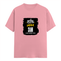 Male Classic Crew T-Shirt | Men's Regular Fit | 180 GSM Bio-Washed Cotton | Pre-Shrunk, Double-Stitched | Personalized | Typography | Humor | Everyday | Humorous | Innocent By - front - Flamingo - mockup 1