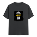 Male Classic Crew T-Shirt | Men's Regular Fit | 180 GSM Bio-Washed Cotton | Pre-Shrunk, Double-Stitched | Personalized | Typography | Humor | Everyday | Humorous | Innocent By - front - Steel Grey - mockup 1