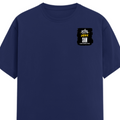 Male Classic Crew T-Shirt | Men's Regular Fit | 180 GSM Bio-Washed Cotton | Pre-Shrunk, Double-Stitched | Personalized | Typography | Humor | Everyday | Humorous | Innocent By - left pocket - Royal Blue - mockup 3