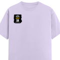 Male Classic Crew T-Shirt | Men's Regular Fit | 180 GSM Bio-Washed Cotton | Pre-Shrunk, Double-Stitched | Personalized | Typography | Humor | Everyday | Humorous | Innocent By - right pocket - Lavender - mockup 4