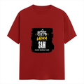 Female Classic Crew T-Shirt | Regular Fit | 180 GSM Bio-Washed Cotton Blend | Pre-Shrunk, Double-Stitched | Women | Personalized | Typography | Humor | Everyday | Humorous | Innocent By - front - Red - mockup 1