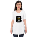 Maternity T-Shirt Dress | Women's Regular Fit | Bio-Washed Cotton Blend | Double-Stitched Comfort | Female | Personalized | Typography | Humor | Everyday | Humorous | Innocent By - front - White - mockup 1