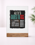Acrylic Photo Frame with Stand | 5x7 Inch | Acrylic & Wood | UV Printed Tabletop Display | Universal | Personalized | Typography | Resilience | Everyday | Empowering | Never Stop Rising - front_1 - mockup 2