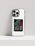 Hard Clear Case | For iPhone | TPU & PC Hybrid | Camera Guard & Scratch-Proof | Unisex | Personalized | Typography | Resilience | Everyday | Empowering | Never Stop Rising - front_15 Pro Max - 15 Pro Max - mockup 11