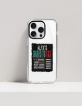 Hard Clear Case | For iPhone | TPU & PC Hybrid | Camera Guard & Scratch-Proof | Unisex | Personalized | Typography | Resilience | Everyday | Empowering | Never Stop Rising - front_16 Pro Max - 16 Pro Max - mockup 7