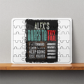 MDF Wooden Puzzle | 6x8 Inch 30 Pieces | Glossy Finish | Durable, Waterproof | Kids & Adults | Personalized | Typography | Resilience | Everyday | Empowering | Never Stop Rising - front - White - mockup 1