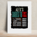 Metal Posters | 8x11.7 & 11.7x15.7 Inches | 1mm Thick Metal | Magnetic Mount | Waterproof | Glossy Finish | Home Decor | Personalized | Typography | Resilience | Everyday | Empowering | Never Stop Rising - front - White - mockup 1