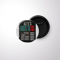 Pin Button Badge | Durable Metal | Glossy Finish | Unisex | Personalized | Typography | Resilience | Everyday | Empowering | Never Stop Rising - front - White - mockup 1