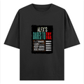 Oversized Classic T-Shirt | Unisex Relaxed Fit | 100% Super-Combed Cotton | Pre-Shrunk, Double-Stitched | Adults | Personalized | Typography | Resilience | Everyday | Empowering | Never Stop Rising - front - Black - mockup 1