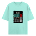 Oversized Classic T-Shirt | Unisex Relaxed Fit | 100% Super-Combed Cotton | Pre-Shrunk, Double-Stitched | Adults | Personalized | Typography | Resilience | Everyday | Empowering | Never Stop Rising - front - Mint - mockup 1