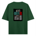 Oversized Classic T-Shirt | Unisex Relaxed Fit | 100% Super-Combed Cotton | Pre-Shrunk, Double-Stitched | Adults | Personalized | Typography | Resilience | Everyday | Empowering | Never Stop Rising - back - Bottle Green - mockup 2