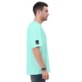 Oversized Classic T-Shirt | Unisex Relaxed Fit | 100% Super-Combed Cotton | Pre-Shrunk, Double-Stitched | Adults | Personalized | Typography | Resilience | Everyday | Empowering | Never Stop Rising - left sleeve - Mint - mockup 5