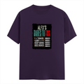 Male Classic Crew T-Shirt | Men's Regular Fit | 180 GSM Bio-Washed Cotton | Pre-Shrunk, Double-Stitched | Personalized | Typography | Resilience | Everyday | Empowering | Never Stop Rising - front - Purple - mockup 1