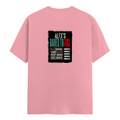 Male Classic Crew T-Shirt | Men's Regular Fit | 180 GSM Bio-Washed Cotton | Pre-Shrunk, Double-Stitched | Personalized | Typography | Resilience | Everyday | Empowering | Never Stop Rising - back - Flamingo - mockup 2
