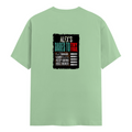 Male Classic Crew T-Shirt | Men's Regular Fit | 180 GSM Bio-Washed Cotton | Pre-Shrunk, Double-Stitched | Personalized | Typography | Resilience | Everyday | Empowering | Never Stop Rising - back - Jade - mockup 2