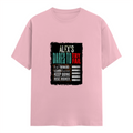 Female Classic Crew T-Shirt | Regular Fit | 180 GSM Bio-Washed Cotton Blend | Pre-Shrunk, Double-Stitched | Women | Personalized | Typography | Resilience | Everyday | Empowering | Never Stop Rising - front - Light Baby Pink - mockup 1